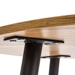 Обеденный стол УРАНУС ЛДСП/металл, 90кс90кс77 см, Дуб вотан/Черный / URANUS 90x90x77