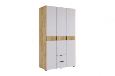 Шкаф трехдверный Адам МСА-04 дуб крафт золотой/белое дерево / MSA-04