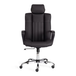 Кресло ОКСФОРД хром кож/зам, черный, 36-6 / OXFORD