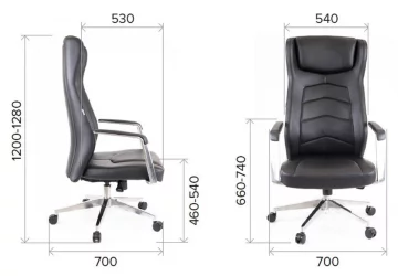 Кресло для руководителя Еверпроф Парламент Кожа Черный / Everprof Parlament