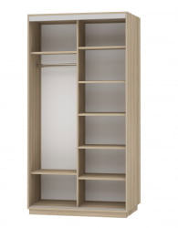 Шкаф-купе двухдверный Экспресс Дуо 1200х2200х Париж/Ясень шимо светлый / 1200х2200h