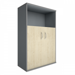 Шкаф средний широкий Рива А.СТ-2.1 Клен/Металлик / Riva