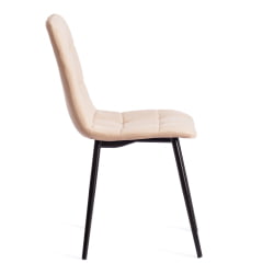 Металлический стул CХИЛЛЙ МАКС Велюр/металл , 45 х 54 х 90 см , бежевый/черный / CHILLY MAX