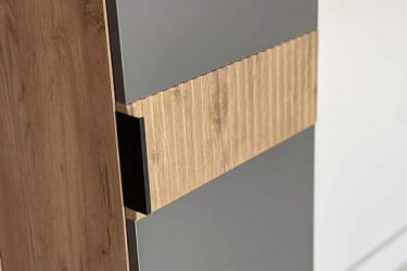 Шкаф однодверный Бери МПР-023 Дуб крафт золотой/графит / MPR-023