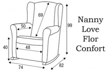 Кресло-качалка Микуна Винг/Конфорт вхите/вхите искусственная кожа / Micuna Wing/Confort white/white