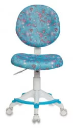 Кресло детское Бюрократ КД-В6-Ф/АКУА голубой аквариум сетка (пластик белый) / KD-W6-F/AQUA