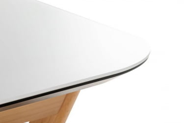 Стол раскл. Нарвик Гласс 120-150 Аутоматиc Натур/Лигхт матте гласс / Glass Automatic Natur/Light matte glass