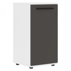 Шкаф колонка с глухой малой дверью ЕДИС ЕЛCС 42.1 Мокко Черный Белый / EDIS ELCS