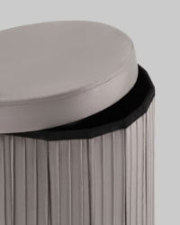 Пуф складной с ящиком Сторе Роунд антрацитовый / Store Round