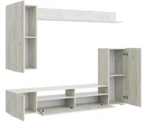 Современная стенка в гостиную Соло 15 Дуб крафт белый