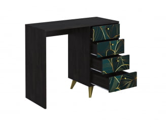 Стол письменный Фьюжн СП-006 АРТ Угольный камень/ТРОПИCАЛ / камень/TROPICAL