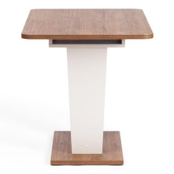 Стол обеденный ФОКС раздвижной ЛДСП, 68.6кс110-145кс75 см, Дуб Канзас/Пепел / FOX 68.6x110-145x75