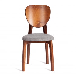 Стул ДИАМАНТЕ мягкое сидение бук, 42кс42кс85см, коричневый, ткань воол димгрей, серый / DIAMANTE 42x42x85см, wool dimgrey,