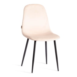 Металлический стул БРЕЕЗЕ (мод. ДЖСC-58) Велюр/металл , 44 х 53 х 86 см, cреамй (кремовый) ХЛР 5 / черный / BREEZE (mod. JSC-58) creamy HLR