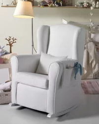 Детское кресло Микуна Винг/Нанни вхите/вхите искусственная кожа / Micuna Wing/Nanny white/white