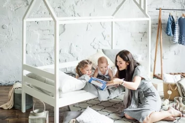 Кровать-домик РооРоом кд-11С Серая / RooRoom