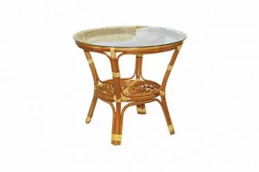 Стол Багама круглый без плетеной столешницы Бахама молочный шоколад / Bahama