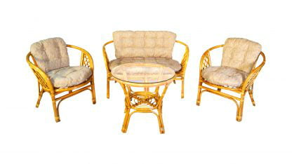 Комплект Багама с диваном, подушки светлые обычные Бахама10 мед / Bahama10