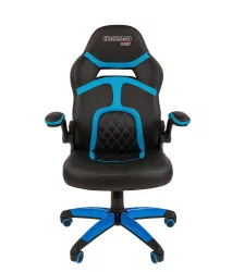Кресло геймерское CХАИРМАН ГАМЕ 18 Черный Голубой / CHAIRMAN GAME
