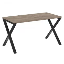 Стол рабочий ЛОФТ ВР.Л-СРКС-3.7 Металл черный Тиквуд темный / LOFT VR.L-SRX-3.7