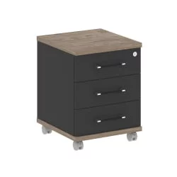 Тумба мобильная СХИФТ СК.ТМ Тиквуд Темный/Антрацит / SHIFT SK.TM