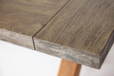 Стол деревянный Сеcрет Де Маисон Калидо дерево тик, 200х100х78см, серый/натуральный / Secret De Maison Kalido