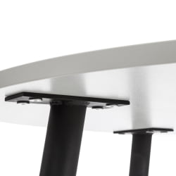 Обеденный стол УРАНУС ЛДСП/металл, 90кс90кс77 см, Белый/Черный / URANUS 90x90x77