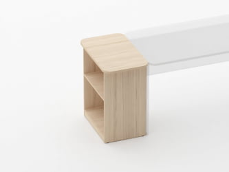 Тумба приставная к столу Глассй 3.18.10 Бук светлый / Glassy