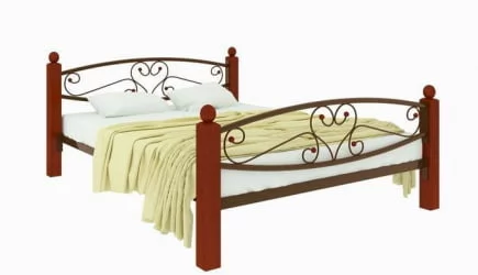 Кровать Каролина Лукс плус 1600х2000 Коричневая / Lux plus