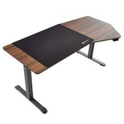 Стол компьютерный с электроприводом Еурека ЕРК-ЕДИ-ХТГ-СВ (Хептагон), орех / Eureka ERK-EDI-HTG-SW (Heptagon),