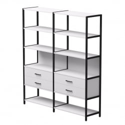 Набор стеллажных систем Еверпроф ЕВО №7 Белый Черный / Everprof EVO