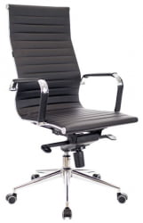 Кресло руководителя Еверпроф Рио М Кожа Черный / Everprof Rio M