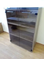 Шкаф со стеклянными дверьми и топом ТМC 85.2 (Дуб Каньон) / TMC