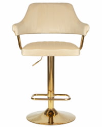 Стул барный ДОБРИН CХАРЛЙ ГОЛД (бежевый велюр (МДЖ9-10)) / DOBRIN CHARLY GOLD (MJ9-10))