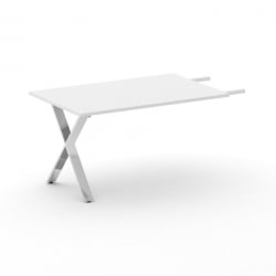 Брифинг-приставка Кросс CРФ.БР-3 Белый Ф/Нерж. Сталь 1400*900*750 / CRF.BR-3 F/Нерж.