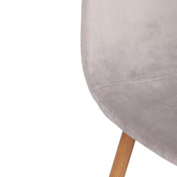 Металлический стул БРЕЕЗЕ (мод. 4724) вельвет/металл, 44 х 53 х 87 см, Лигхт грей (светло-серый) ХЛР14 / натуральный / BREEZE (mod. Light grey HLR14