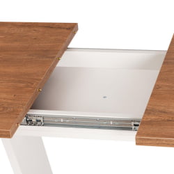 Стол обеденный ФОКС раздвижной ЛДСП, 68.6кс110-145кс75 см, Дуб Канзас/Пепел / FOX 68.6x110-145x75