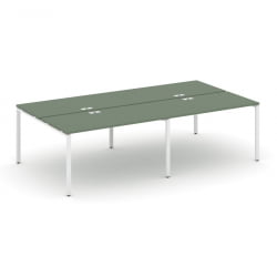 Рабочая станция двухсторонняя на 4 места CОНCЕПТ CН.ДРС-007 Кобо Белый / CONCEPT CN.DRS-007