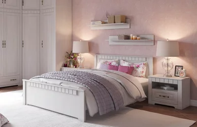 Кровать Прованс 160х200 Бодега белая Платина премиум