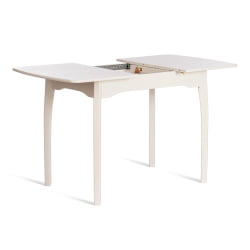 Стол CАТЕРИНА бук, мдф, 100+30кс70кс75, Иворй вхите / CATERINA 100+30x70x75, Ivory white