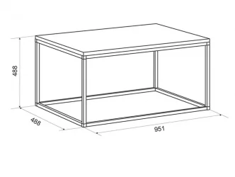 Стол журнальный Лофт ЛМН-08 Черный муар-дуб сонома / LMN-08