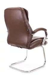 Кресло для посетителей Еверпроф Валенсиа CФ Экокожа Коричневый / Everprof Valencia CF