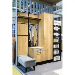 Панель для прихожей с вешалкой Лофт (В) Дуб Натур / Loft