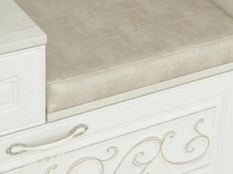 Панель с крючками и зеркалом (лев/прав) Тиффани 47.08.1 Сосна Астрид Мелинга Игуана Бежевый