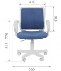 Детское кресло CХАИРМАН ТИН (КИДС) 112 белый пластик БАРНИ (БАРНИ) Зефир / CHAIRMAN (KIDS) (BARNI)