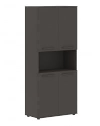 Шкаф с двумя комплектами глухих малых дверей ЕДИС ЕХCС 85.4 Мокко Мокко Мокко / EDIS EHCS