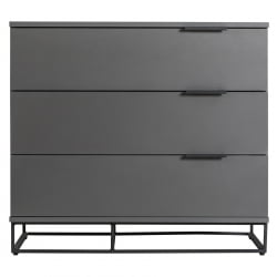 Комод 3 ящика CИТЙ 400955801х Графит / CITY 400955801h