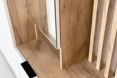 Прихожая Бери МПР-021 Дуб крафт золотой/белое дерево / MPR-021