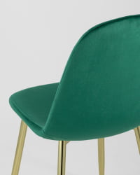 Стул Валенсия велюр золотые ножки Зеленый