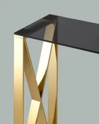 Консоль КРОСС 115кс30 Золото (стекло смоке) / 115x30 smoke)